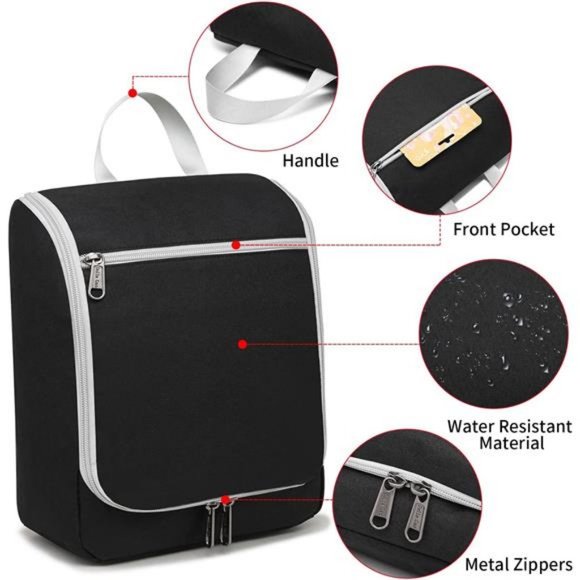 Water Repellent Polyester Hanging Toiletry Bag for Travel - Picture 5 of 7